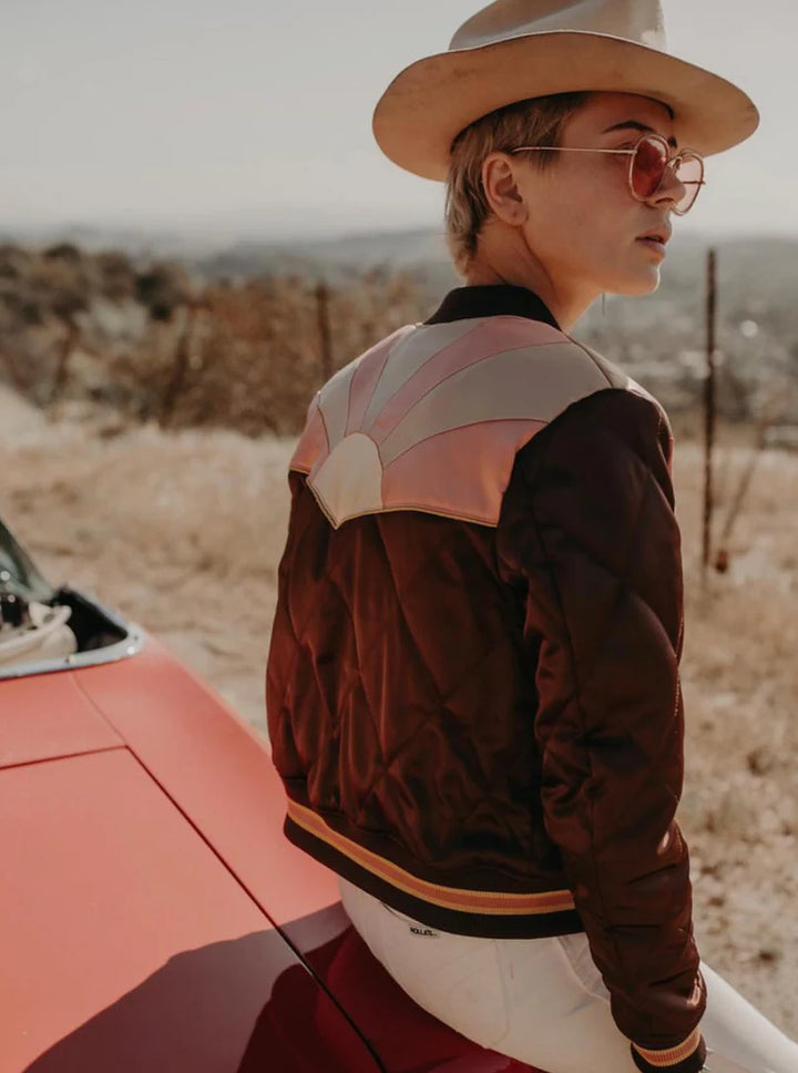 Brown Sugar Rising Sun Bomber Jacket