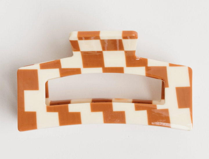 Nat + Noor- Checkered Hair Claw Clip