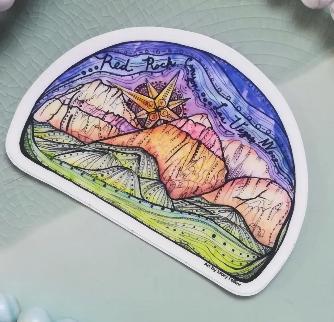 Mary Felker Red Rock Canyon Mountain Sticker