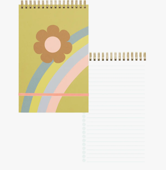 Talking Out Of Turn-Rainbow Flower NotePad