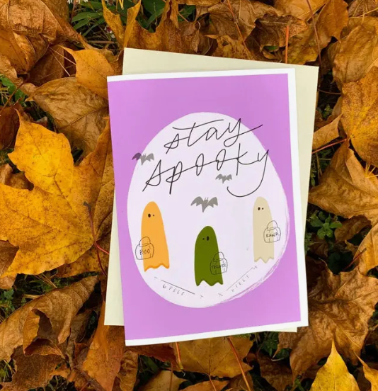 Stone Donut Design -Stay Spooky Cute Halloween Trick or Treat Card