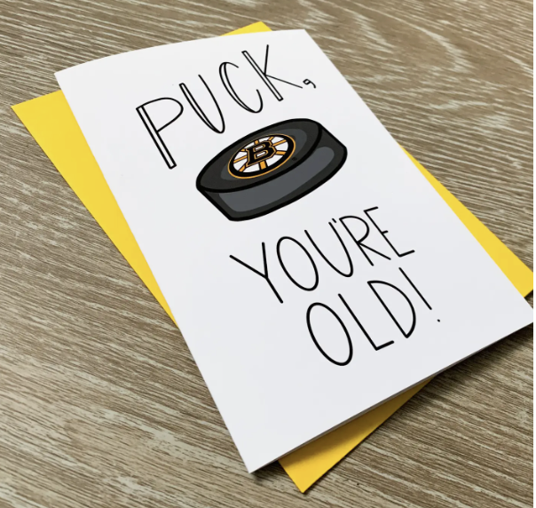 Stone Donut Design- Puck You're Old Card