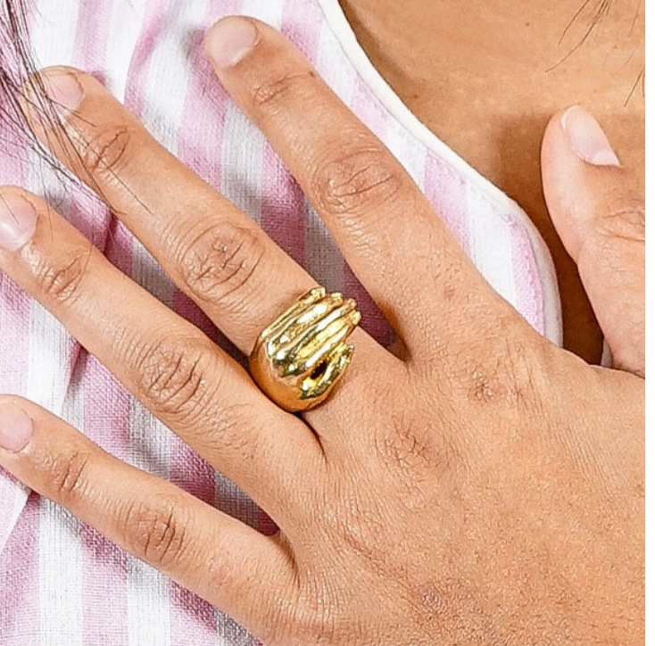Peter+June Wrapped Round Ring-Gold