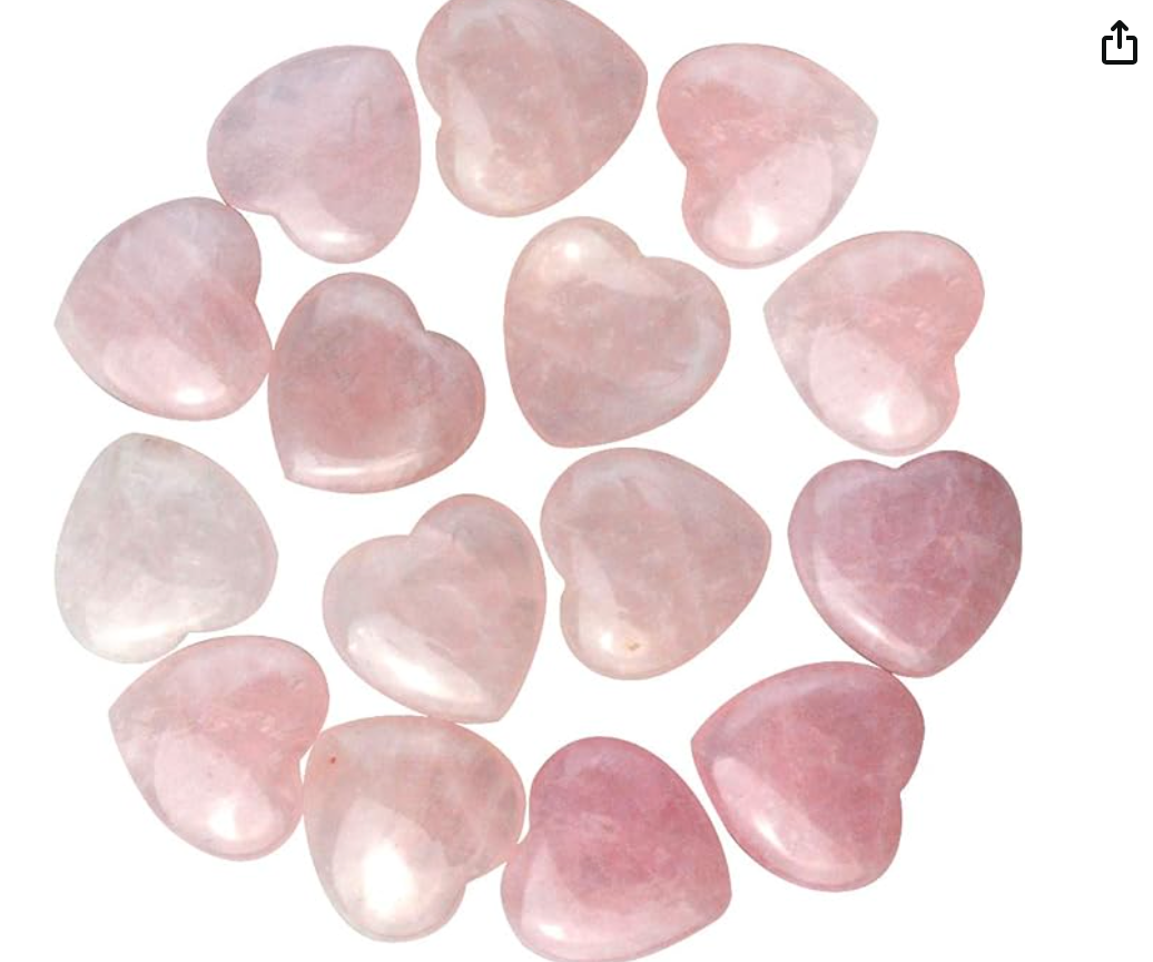 Pink Natural Rose Heart Stone