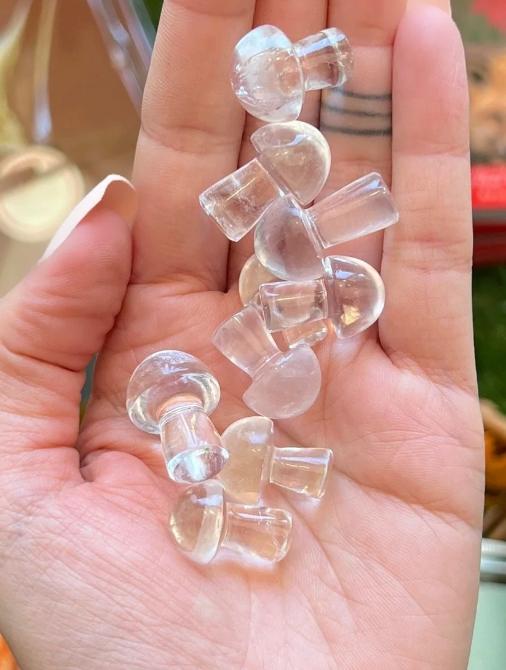 Clear Quartz Crystal Mushroom Stones
