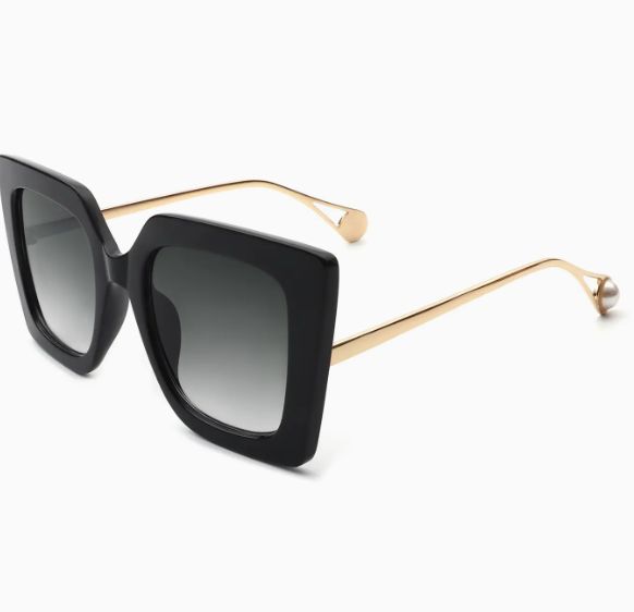 Women Square Oversize Retro Fashion Cat Eye Sunglasses