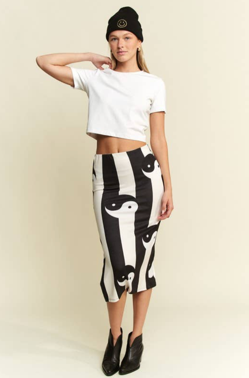 Yin Yang Midi Skirt