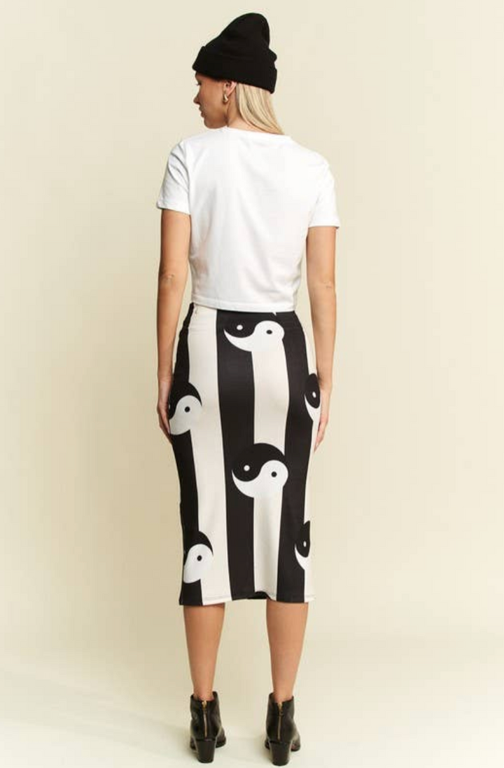 Yin Yang Midi Skirt