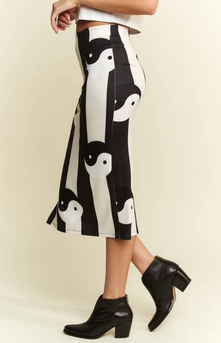 Yin Yang Midi Skirt