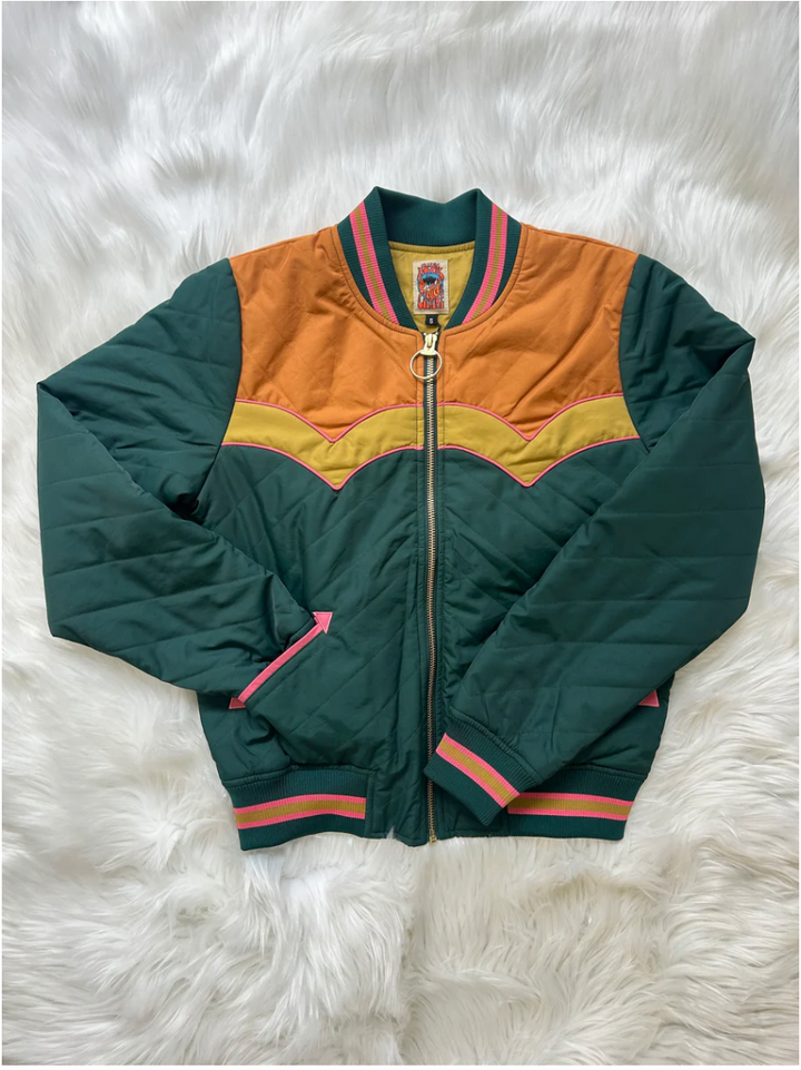 Emerald Sonoran Cactus Bomber Jacket