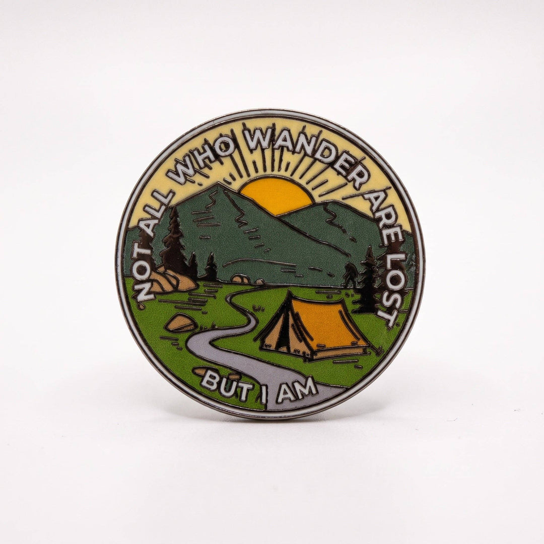 Camping Mountains Pin