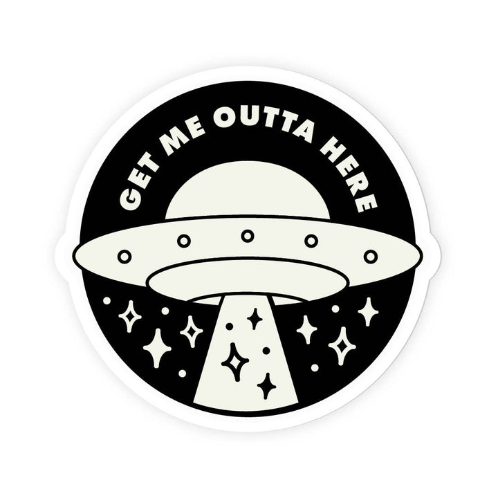 Get Me Outta Here Glow In The Dark Sticker