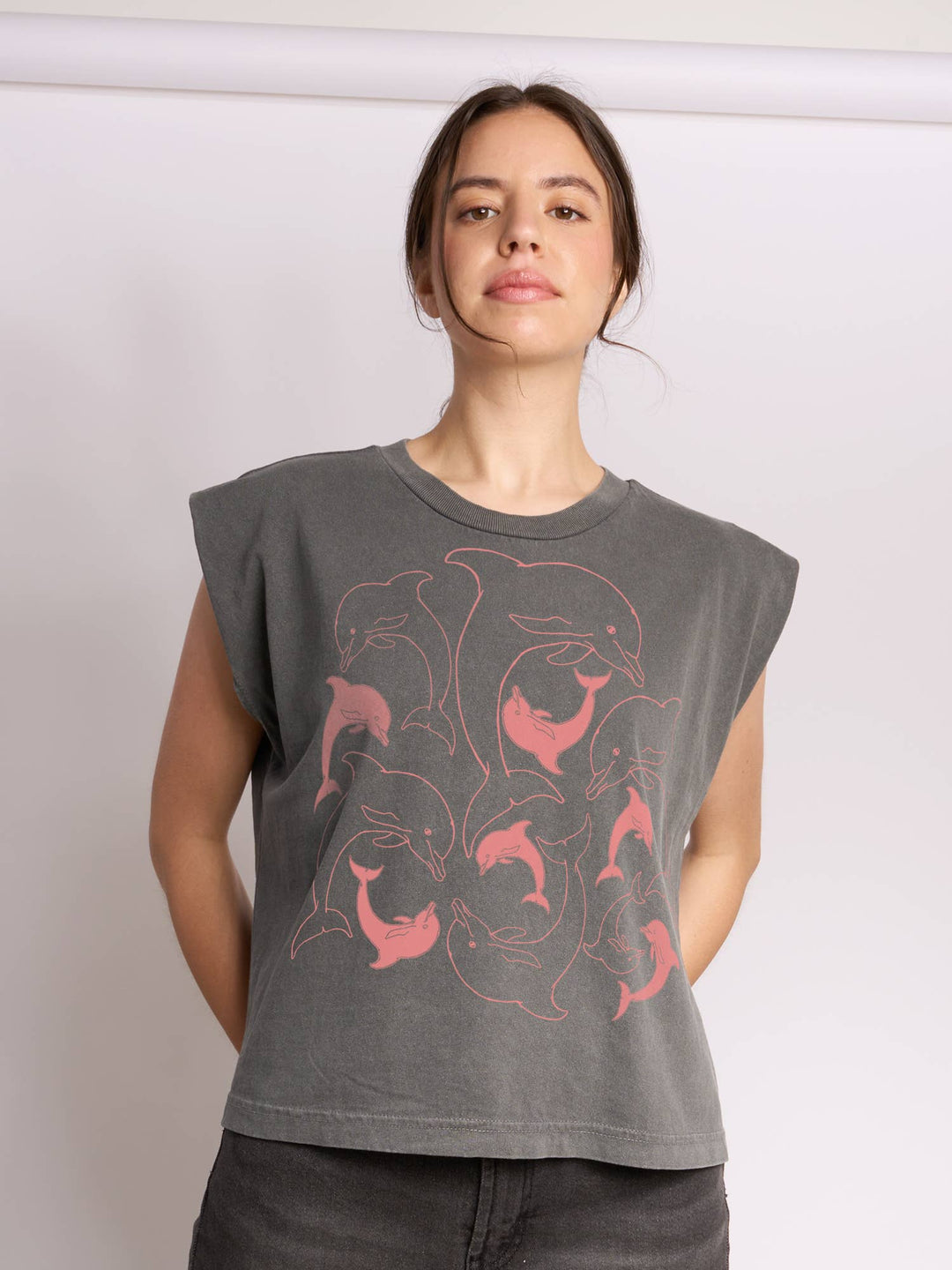 Dolphins Maisie Heavyweight Muscle Tee