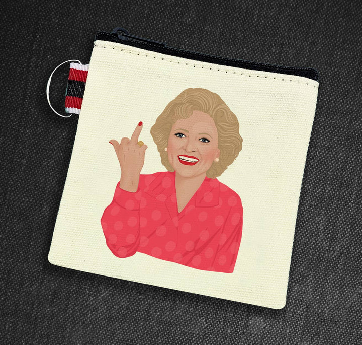 Betty White Bird Canvas Pouch