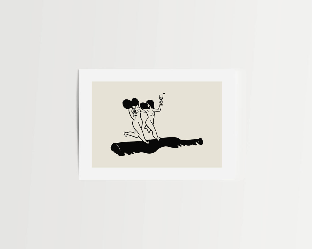 Wine Rolling Wall Art Print