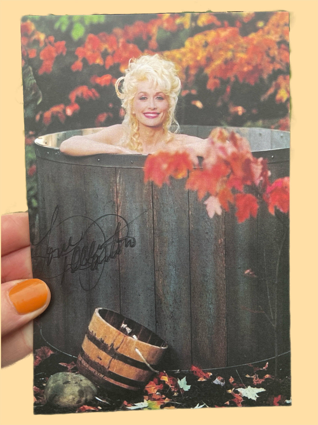 Dolly Hot Tubbin' Postcard