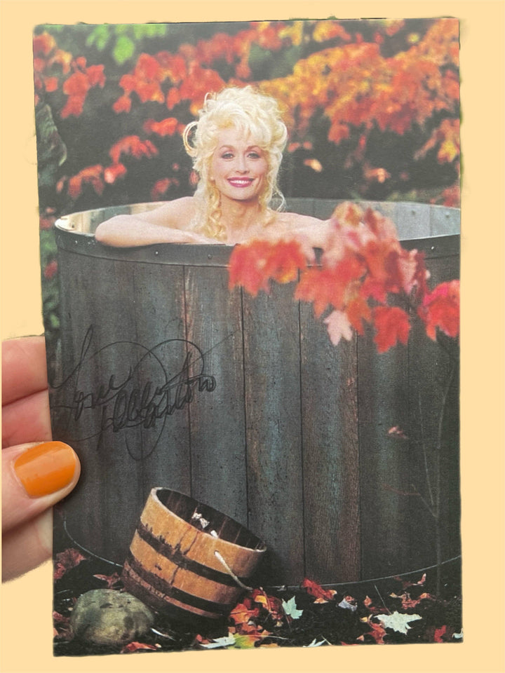 Dolly Hot Tubbin' Postcard