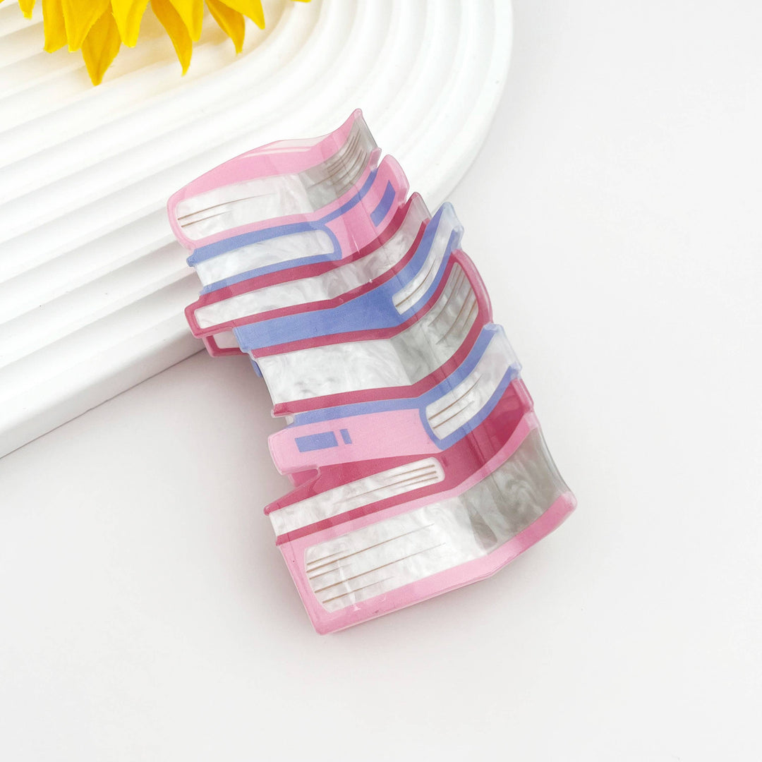 Large Book Stack Hair Claw Clip