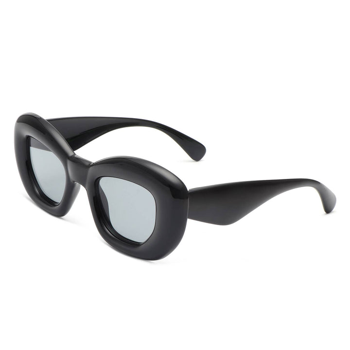 Thick Cat Eye Sunglasses - Black