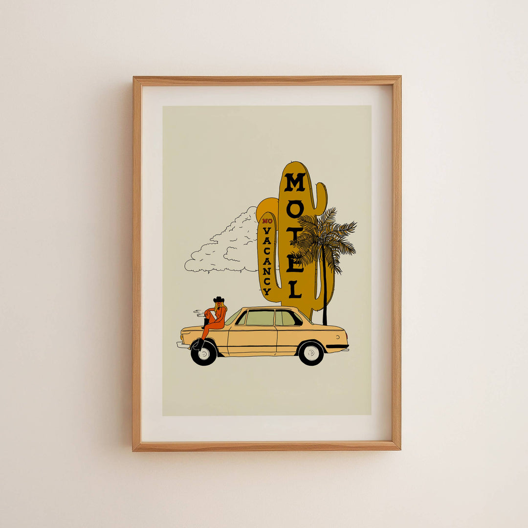 No Vacancy Vintage Western Art Print