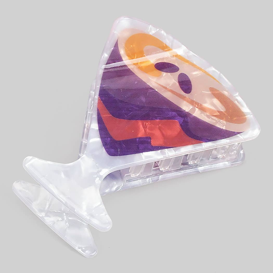 MARBLED ACRYLIC ESPRESSO MARTINI HAIR CLIP