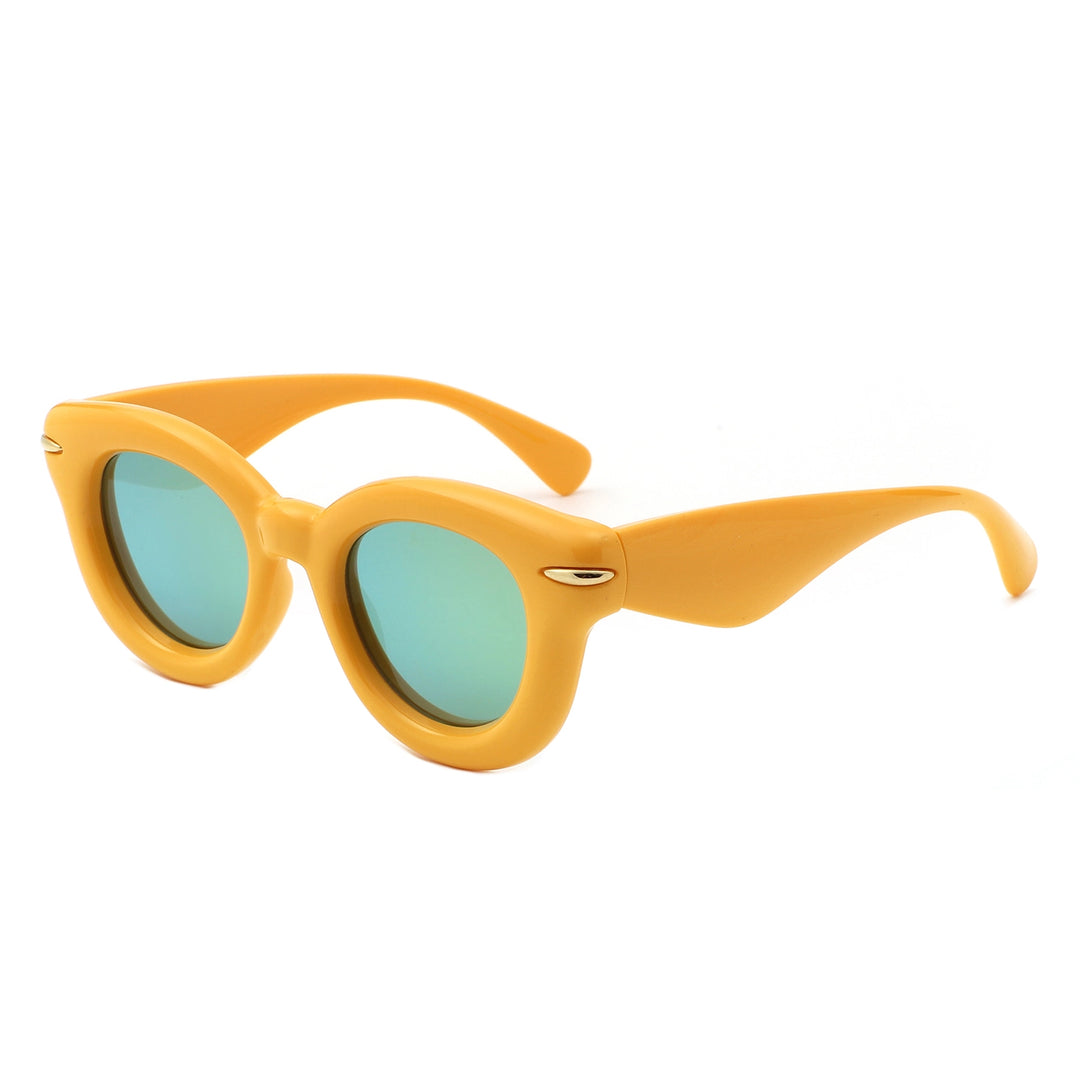 Retro Circle Sunglasses – Yellow