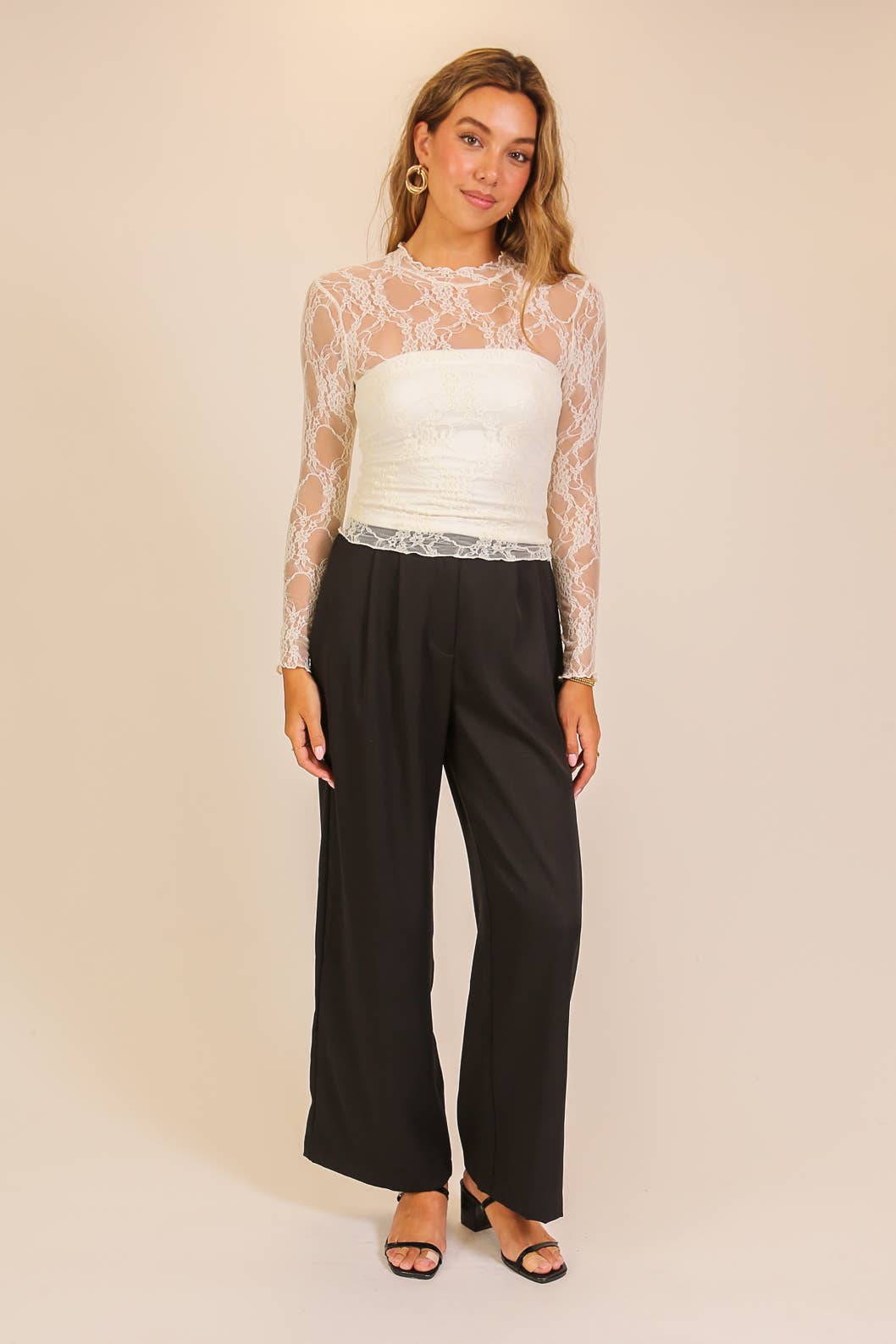 Layer Me Lace High Neck Top
