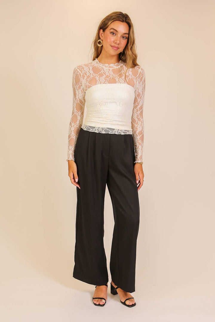 Layer Me Lace High Neck Top