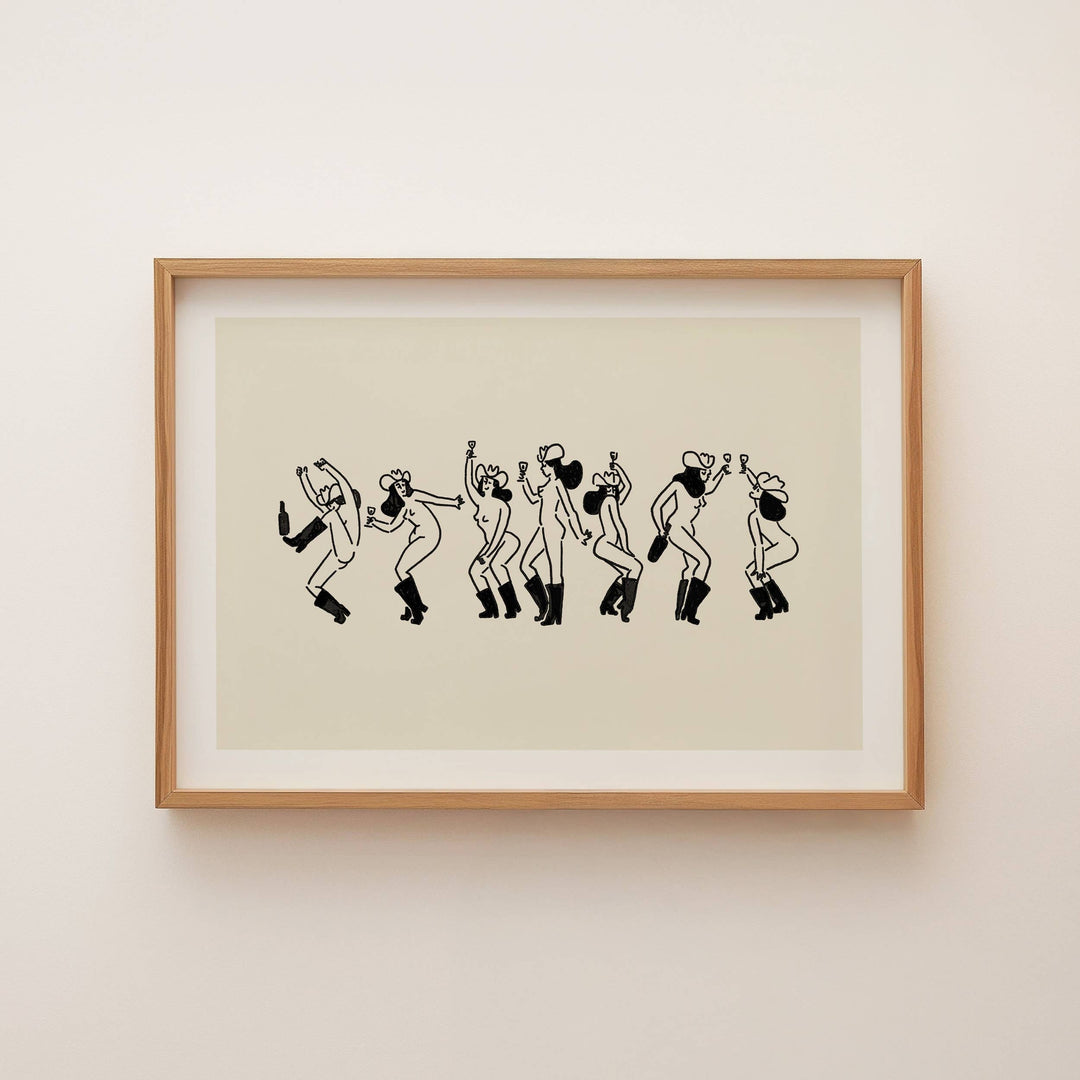 "Cowgirl Social" Art Print