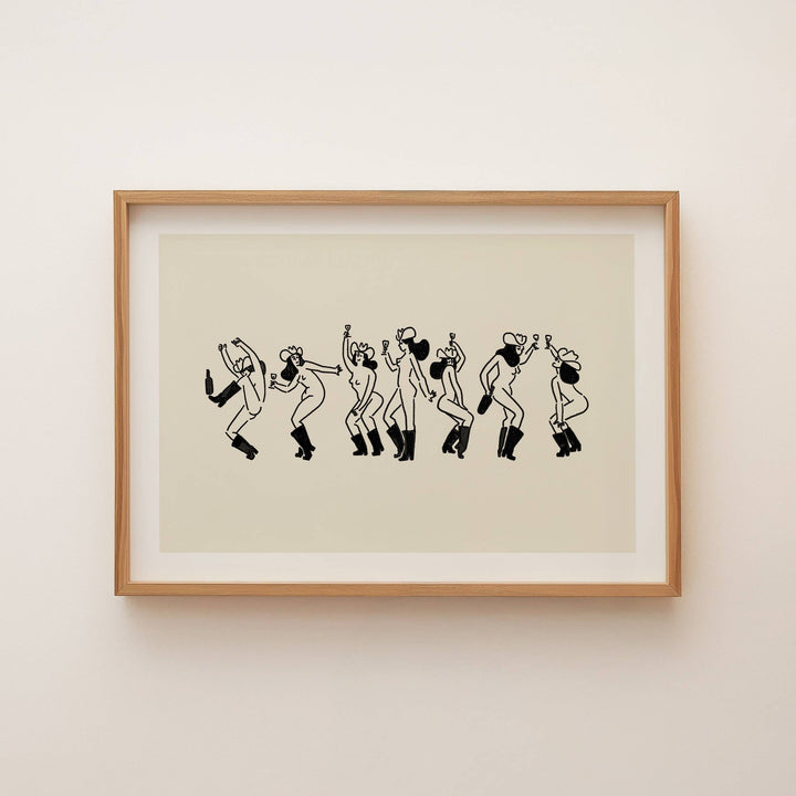 "Cowgirl Social" Art Print