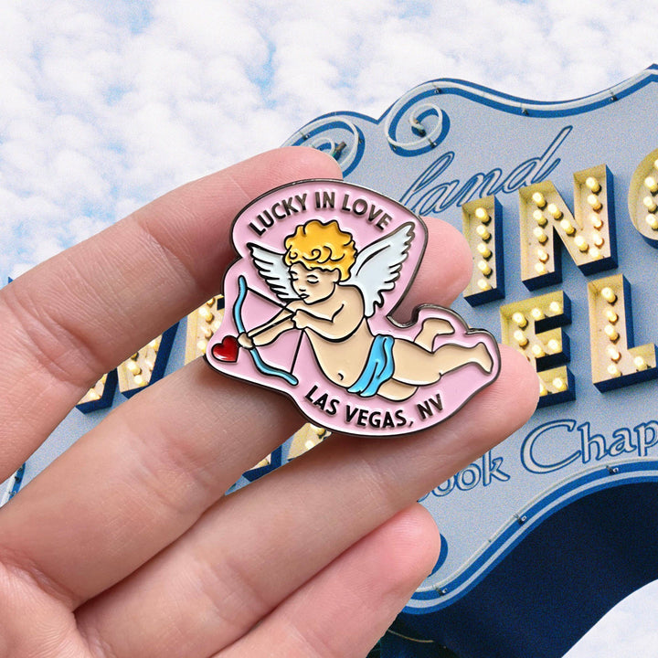 Lucky In Love Cherub Pin
