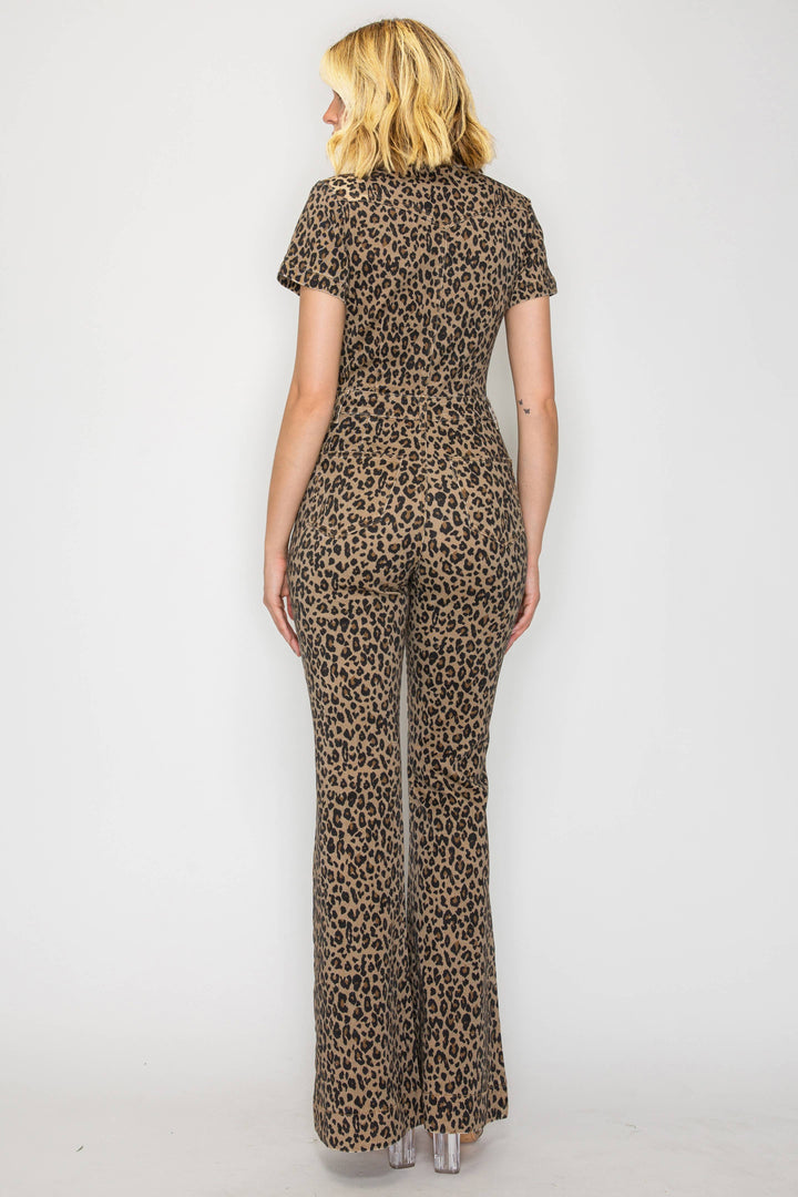 Animal Print Stretch Jumpsuit