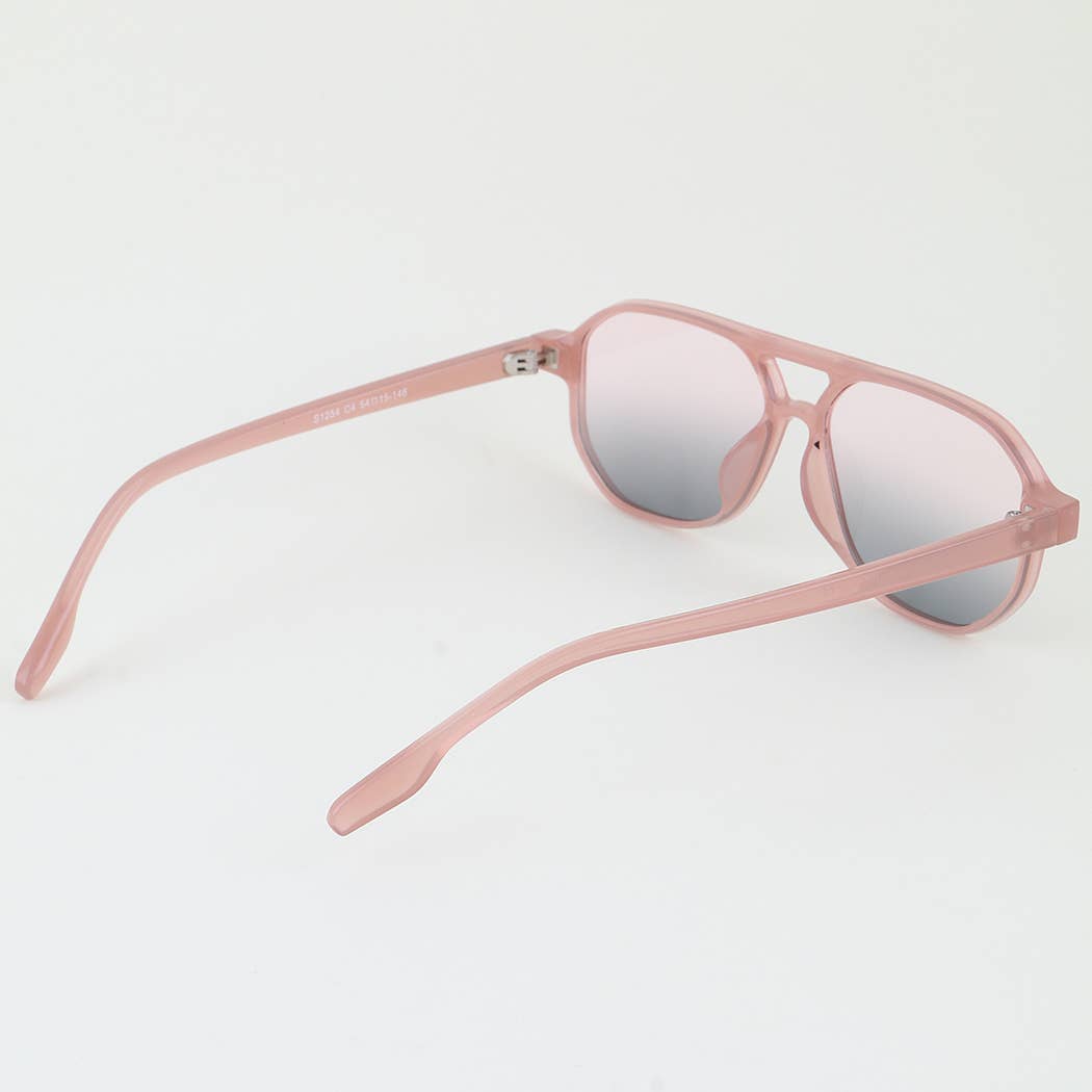 Minimal Straight Aviator Sunglasses