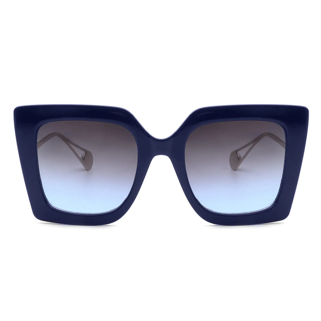 Vintage Chic Cat Eye Sunglasses - Navy