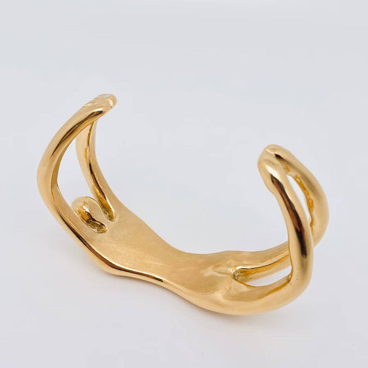Gold Plated Cuff Bangle