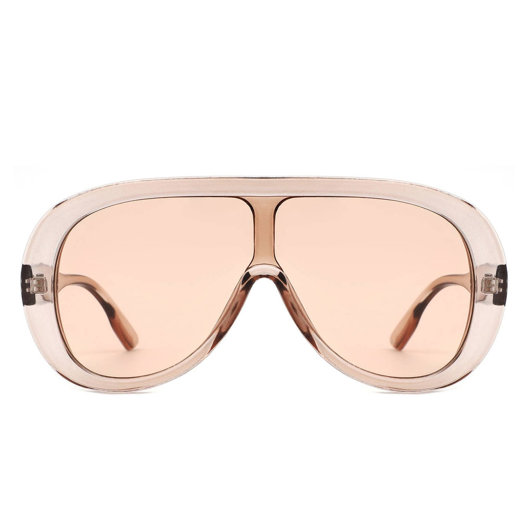 Retro Aviator Sunglasses - Blush