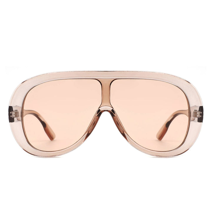 Retro Aviator Sunglasses - Blush