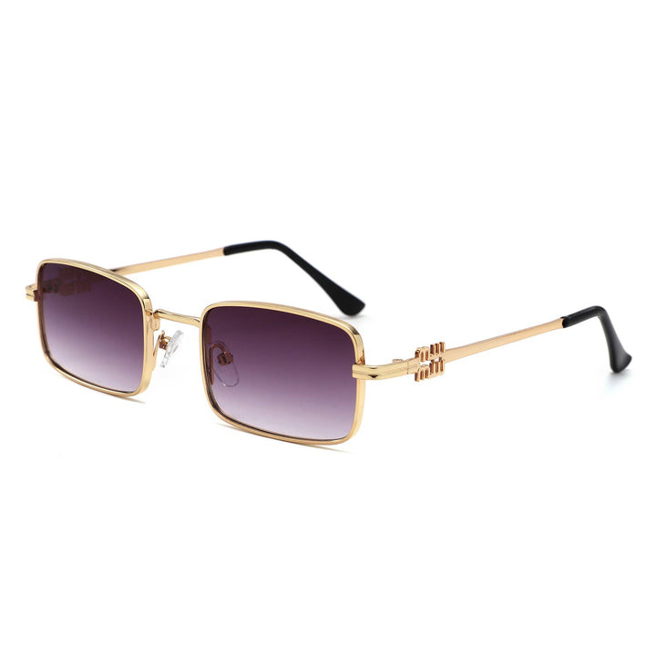 Vintage Rectangle Metal Sunglasses