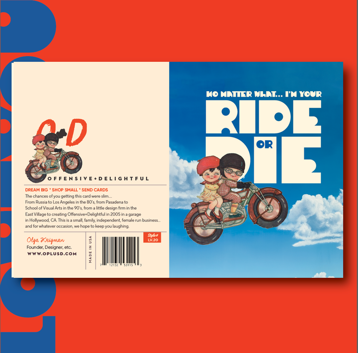 RIDE or DIE! Love Card