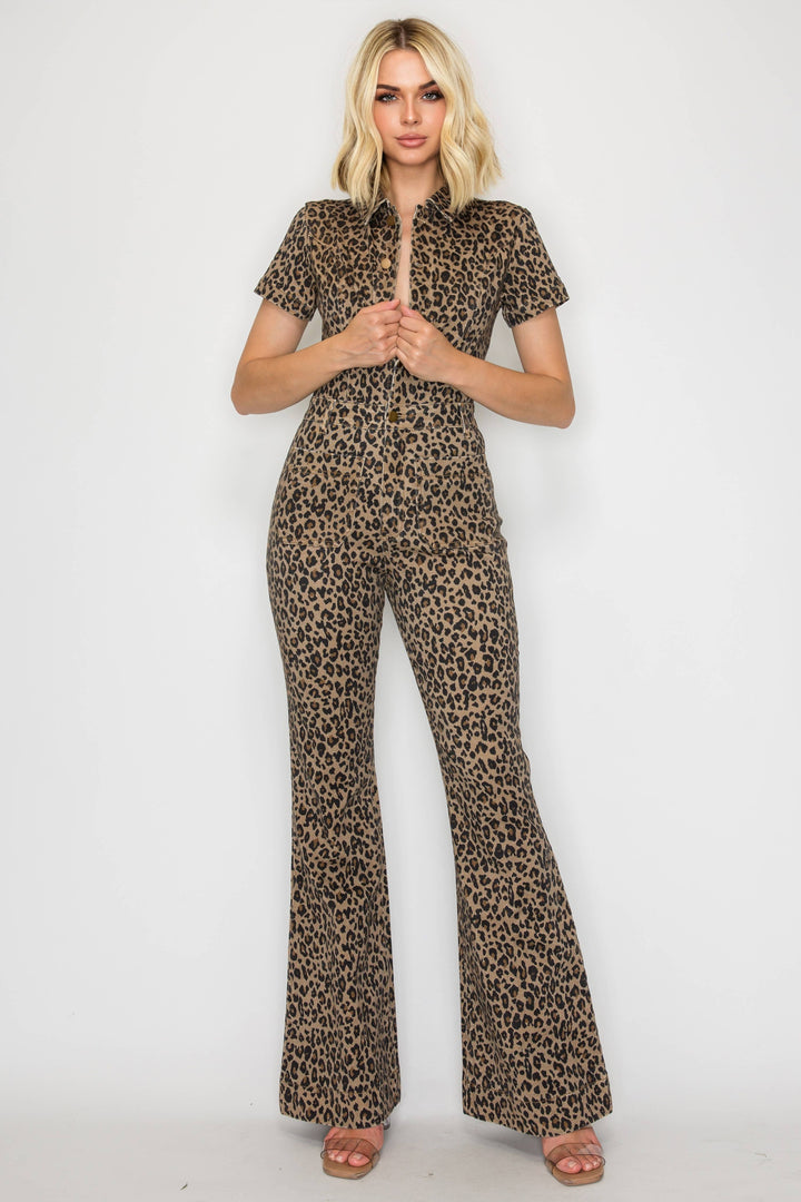 Animal Print Stretch Jumpsuit