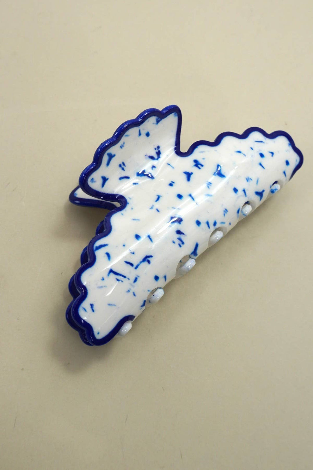 Porcelain Half Moon Hair Claw Clip