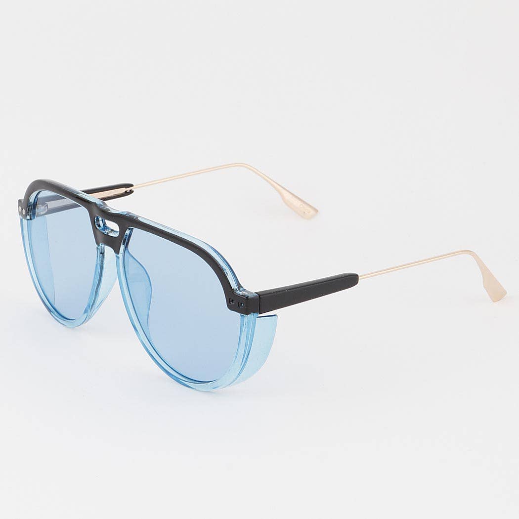 Bright Tinted Aviator Sunglasses