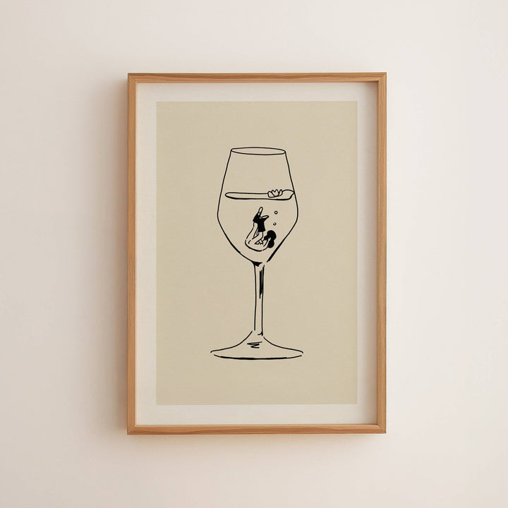 "Deep Dive" Wine Art Print