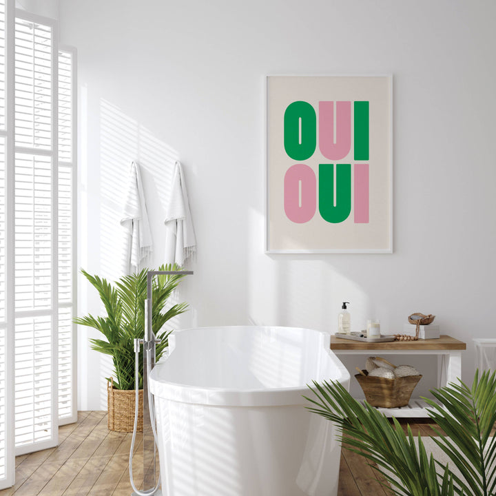 Oui Oui Print | Funny Bathroom Art