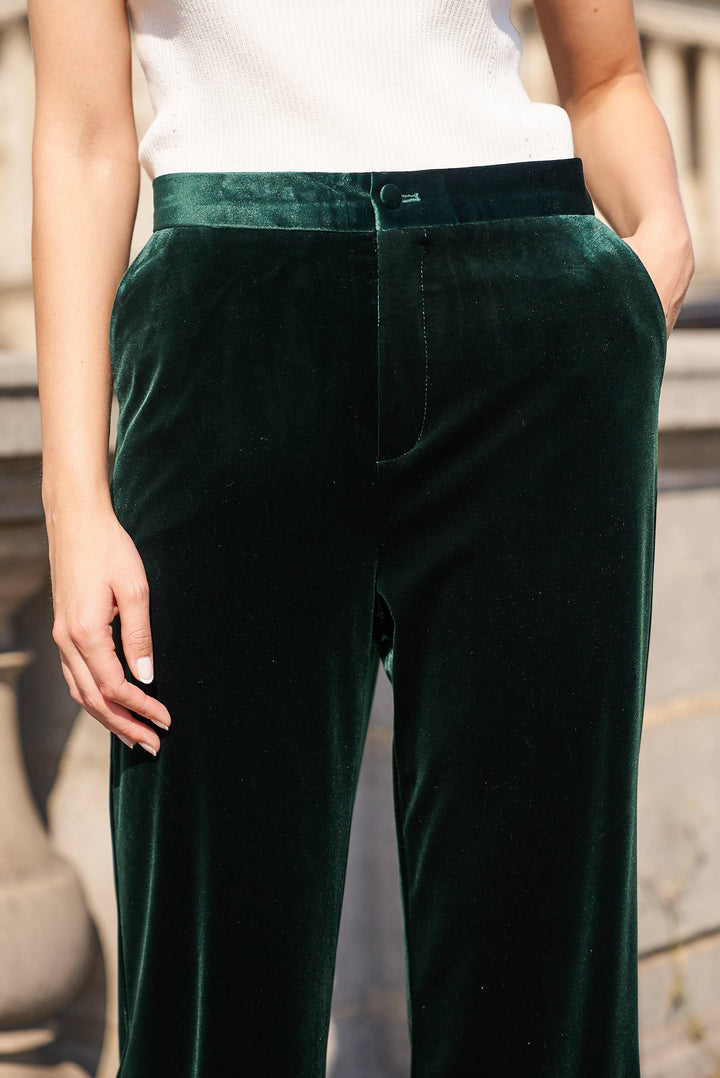 Velvet pants - Emerald