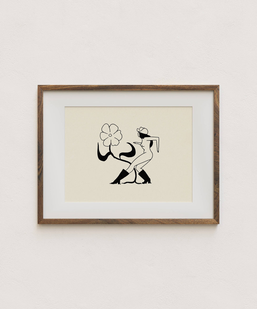 Flower Dance – Cowgirl Western & Botanical Giclée Art Print
