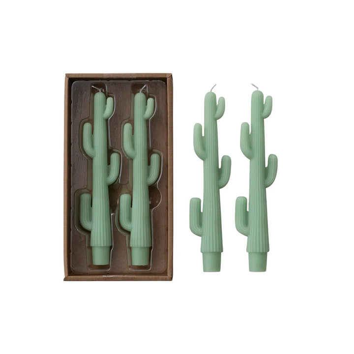 Cactus Taper Candles - Mint