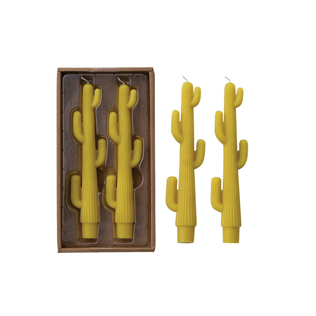 Cactus Taper Candles - Yellow