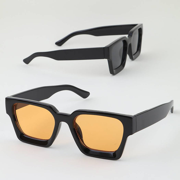Retro Block Tinted Sunglasses