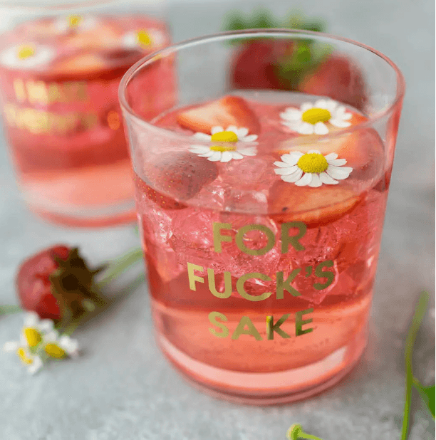 Chez Gagne For F**k's Sake Rocks Glass - For the love, LV